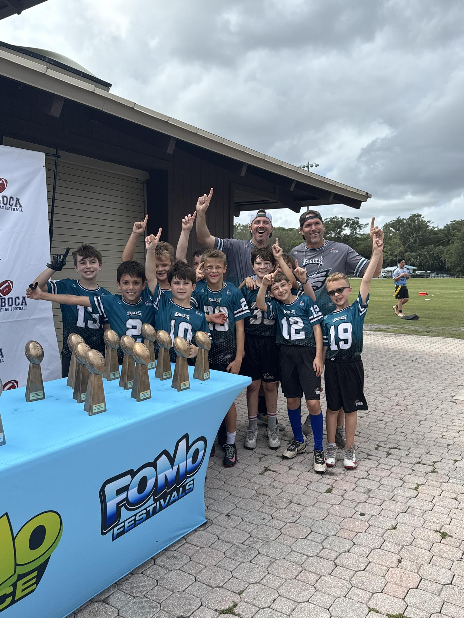 Game 4 youth flag football action